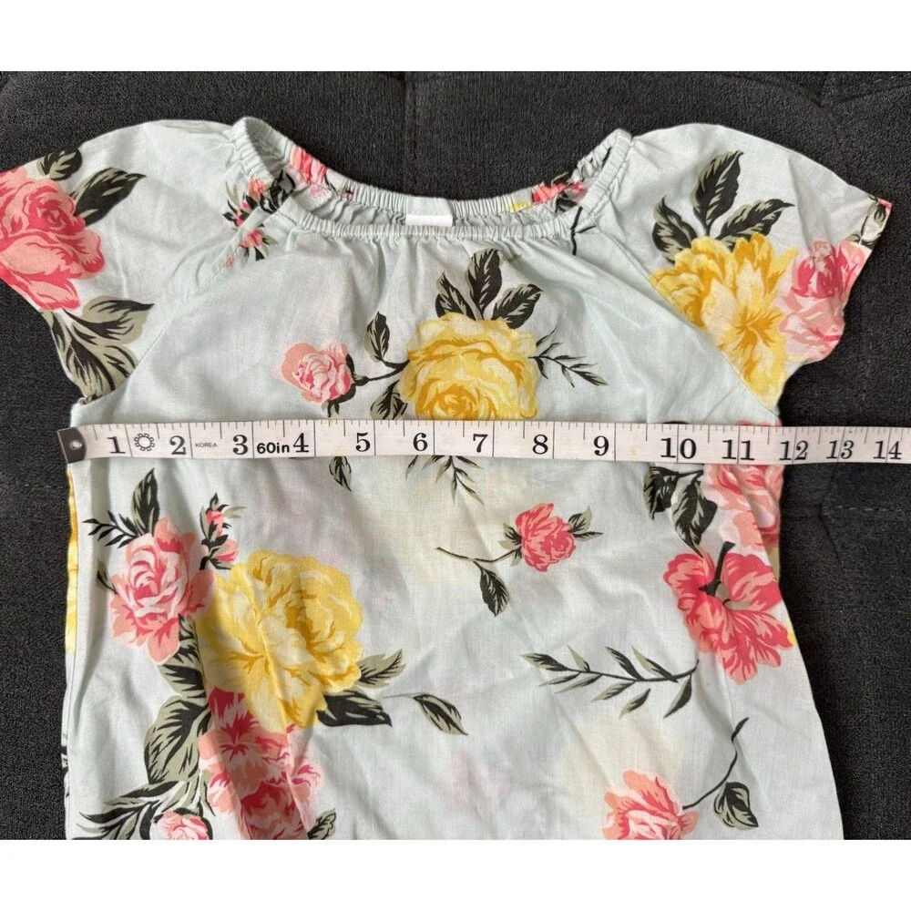 Old Navy 18/24 Summer Bubble Romper Light Green/Floral Print